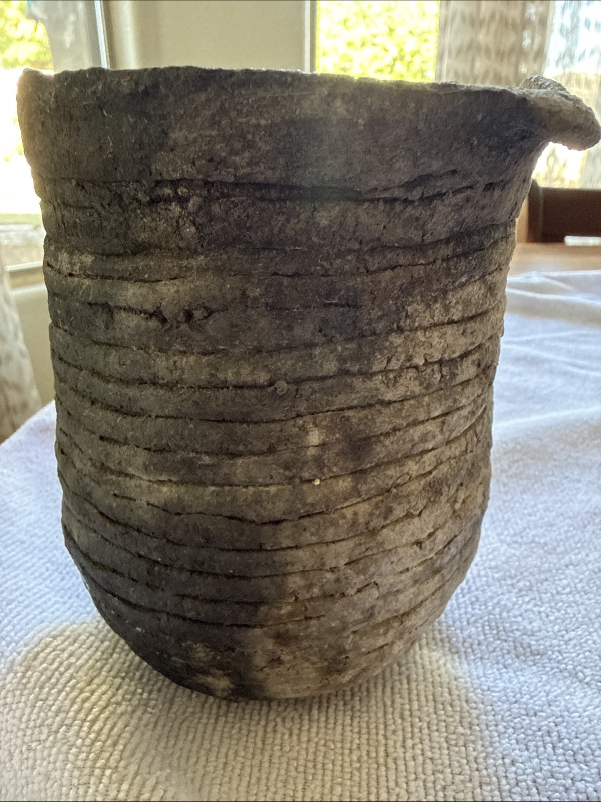 Pre- Historic Anasazi Corrugated Pottery Vessel