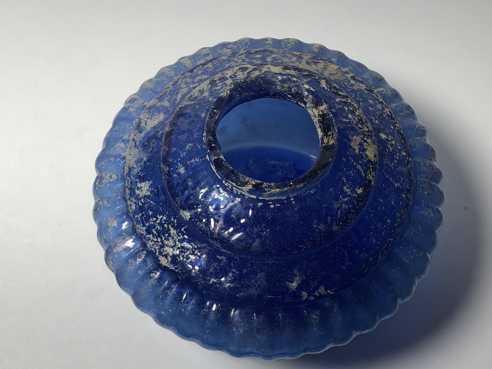 Old Antique Inkwell from the 1800s. Ink Well Glass. Very rare