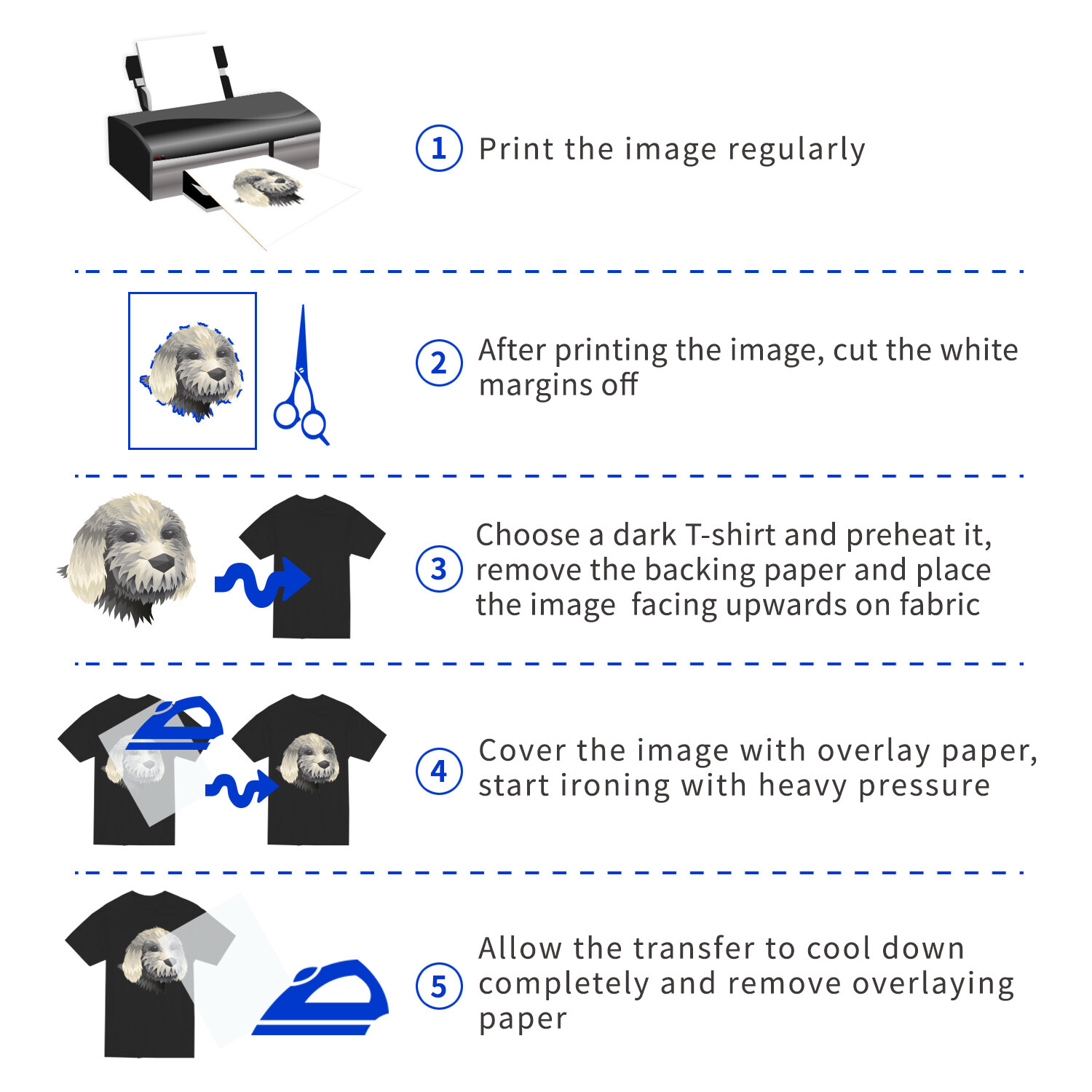 A-SUB Inkjet Printable Heat Transfer Paper DARK + LIGHT 20 Sheets Iron-On HTV