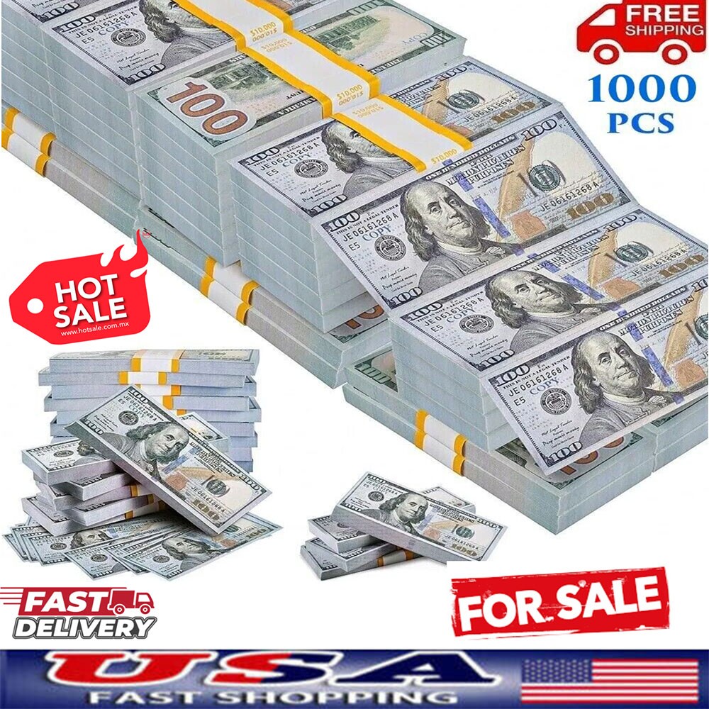 1000pcs(100K) money props toy play fake bills for video, Learning Education Toys