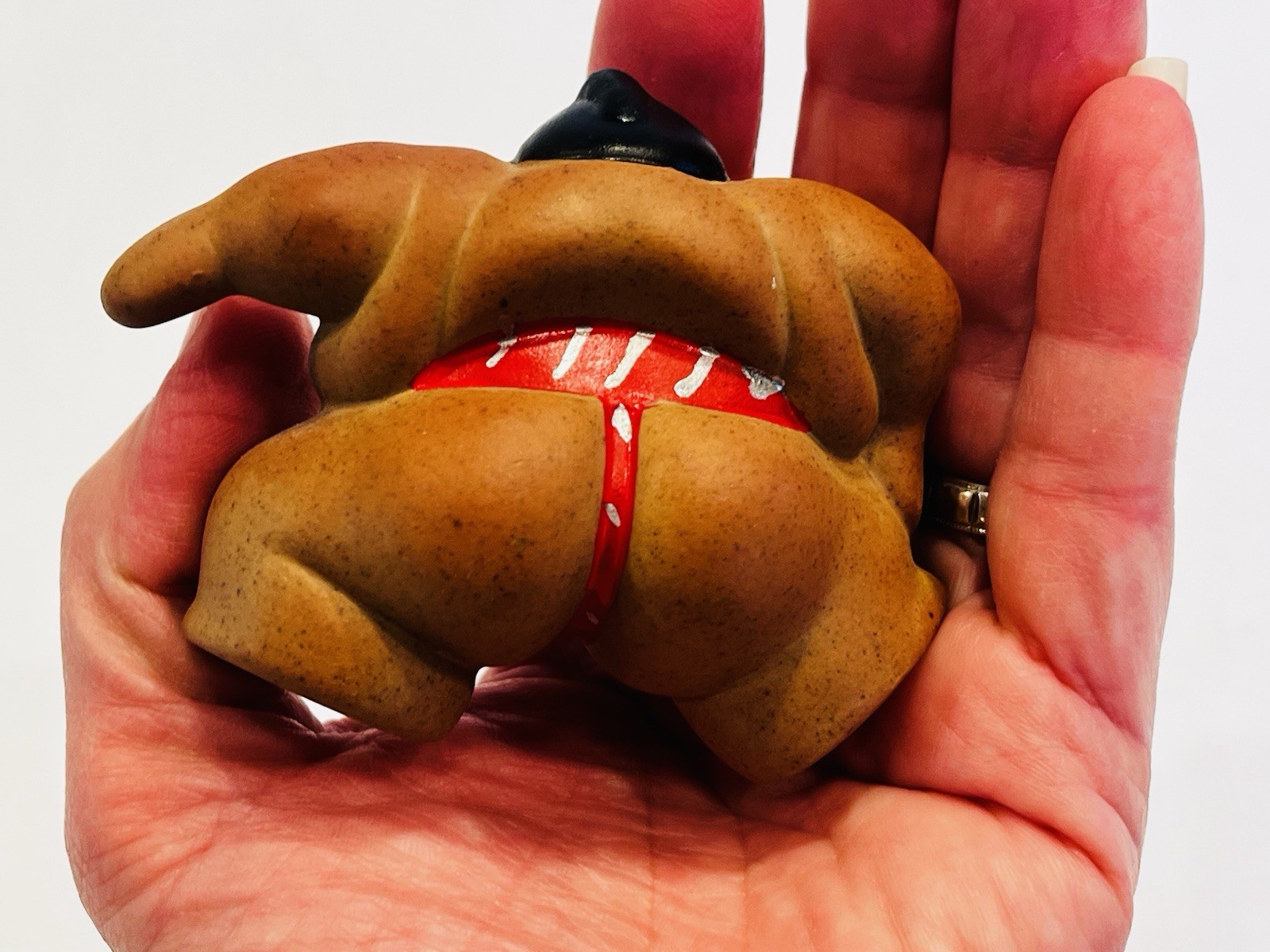 Japanese Sumo Wrestler Figurine Ceramic Shiko Pose Funny Japan Decor BIN A