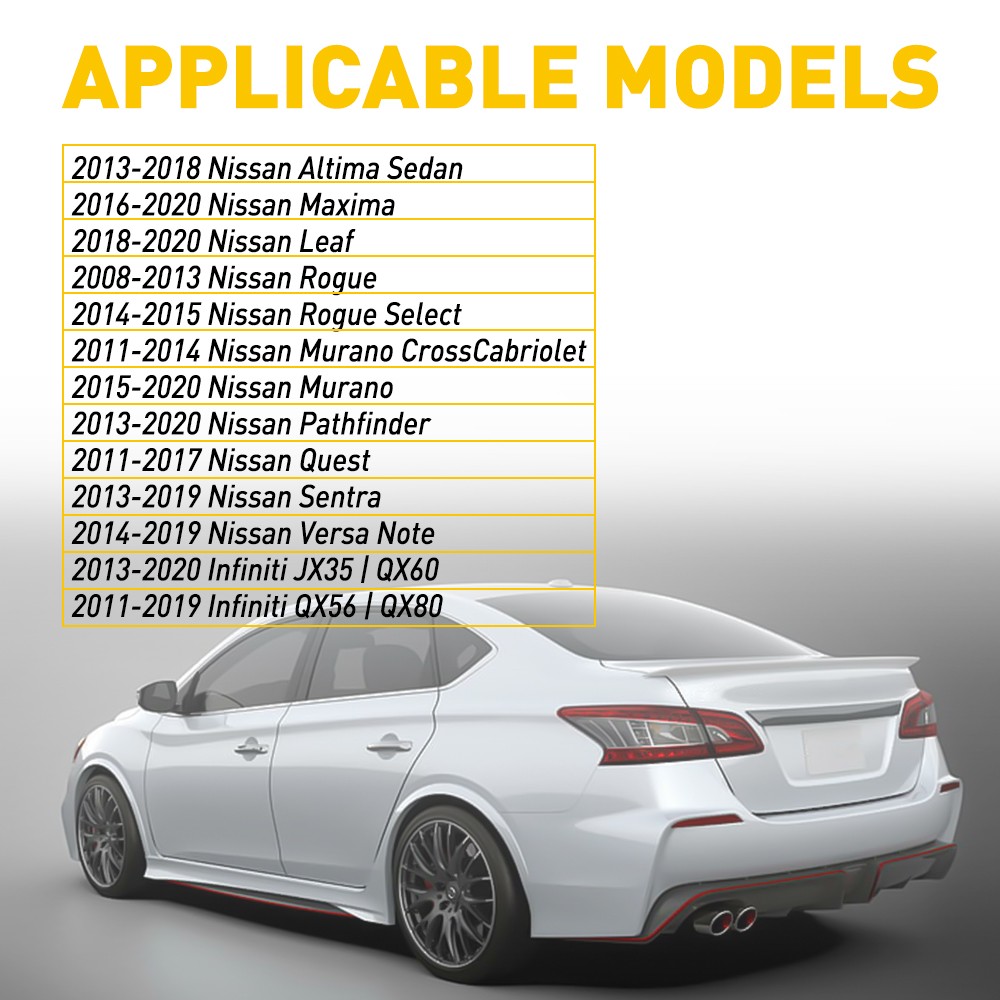 AUXITO LED License Light Plate Tag Lamp For Nissan Altima Maxima Rogue Sentra