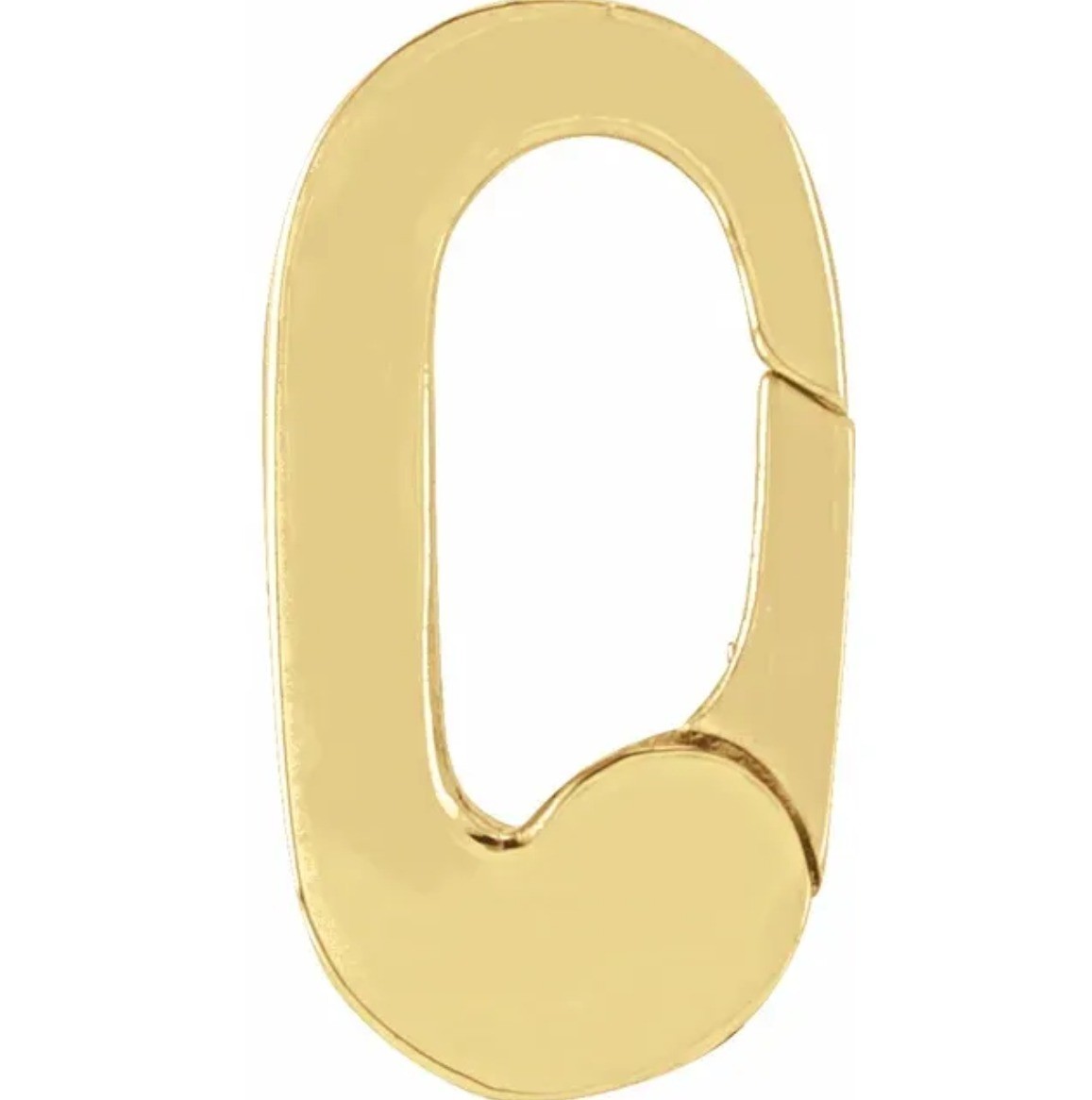 10mm OD 3mm ID 14k Diamond Yellow Gold Mini Charm Hinged Bail Enhancer Pendant