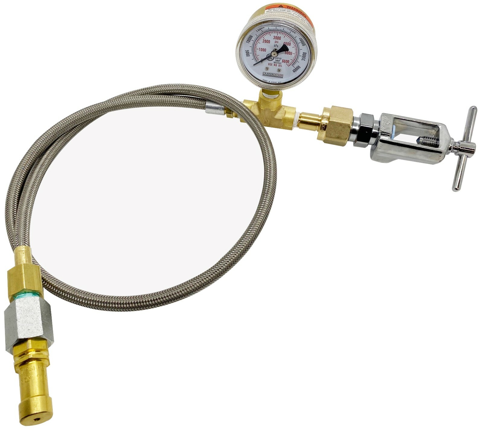 Transfill / Homefill to CGA-540 & CGA-870 Oxygen Tank w/36" 3,000 PSI