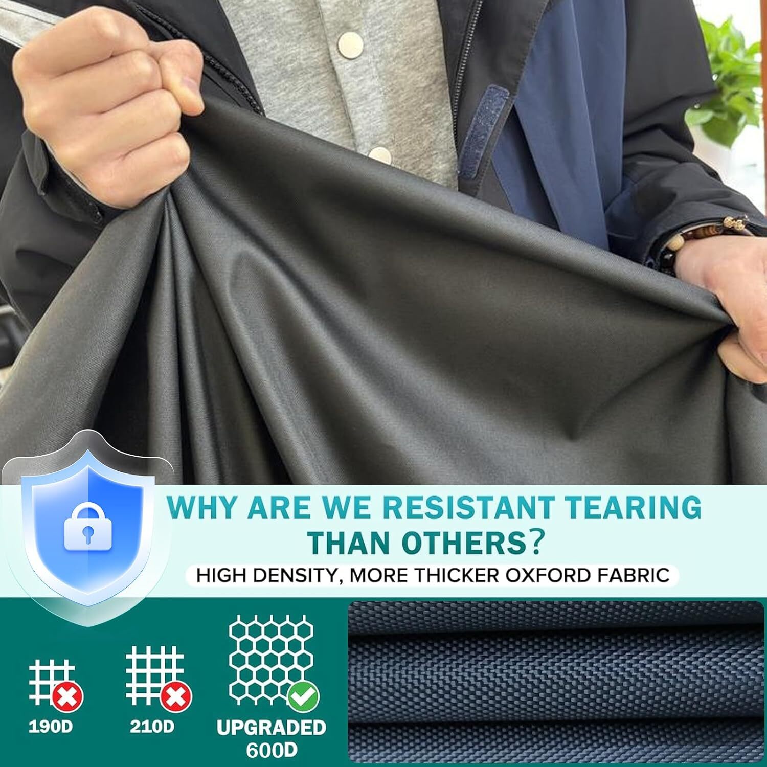 Mobility Scooter Cover 600D All-Weather Protection - 77" x 29" x 47"