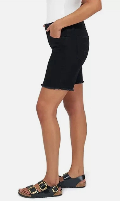 NEW!! Seven7 Women's Black Mid-Rise Relaxed Bermuda Shorts Variety in Size #427