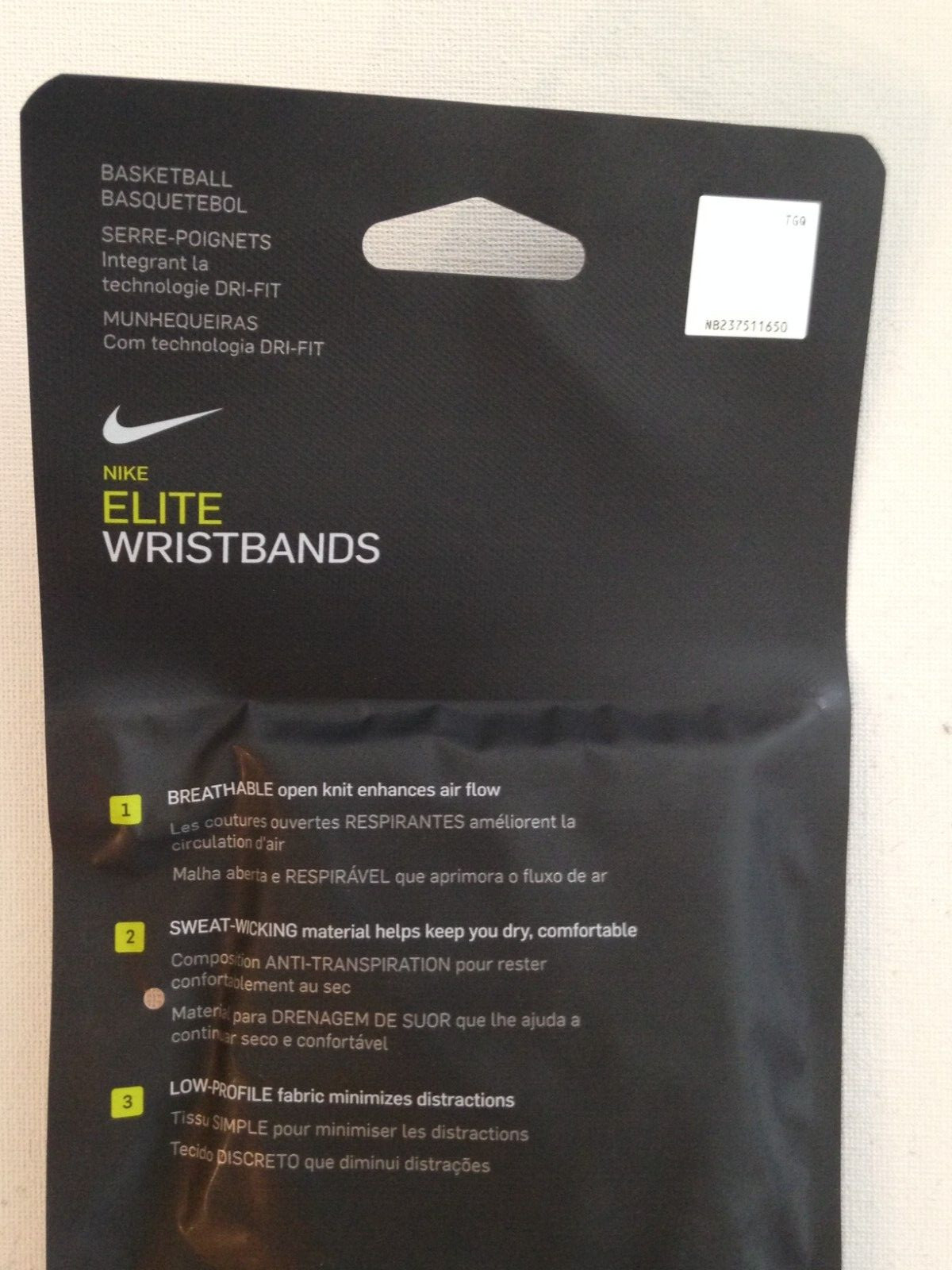 New Nike Elite NBA Basketball Wristbands CT3739 - 835 Orange NWTs