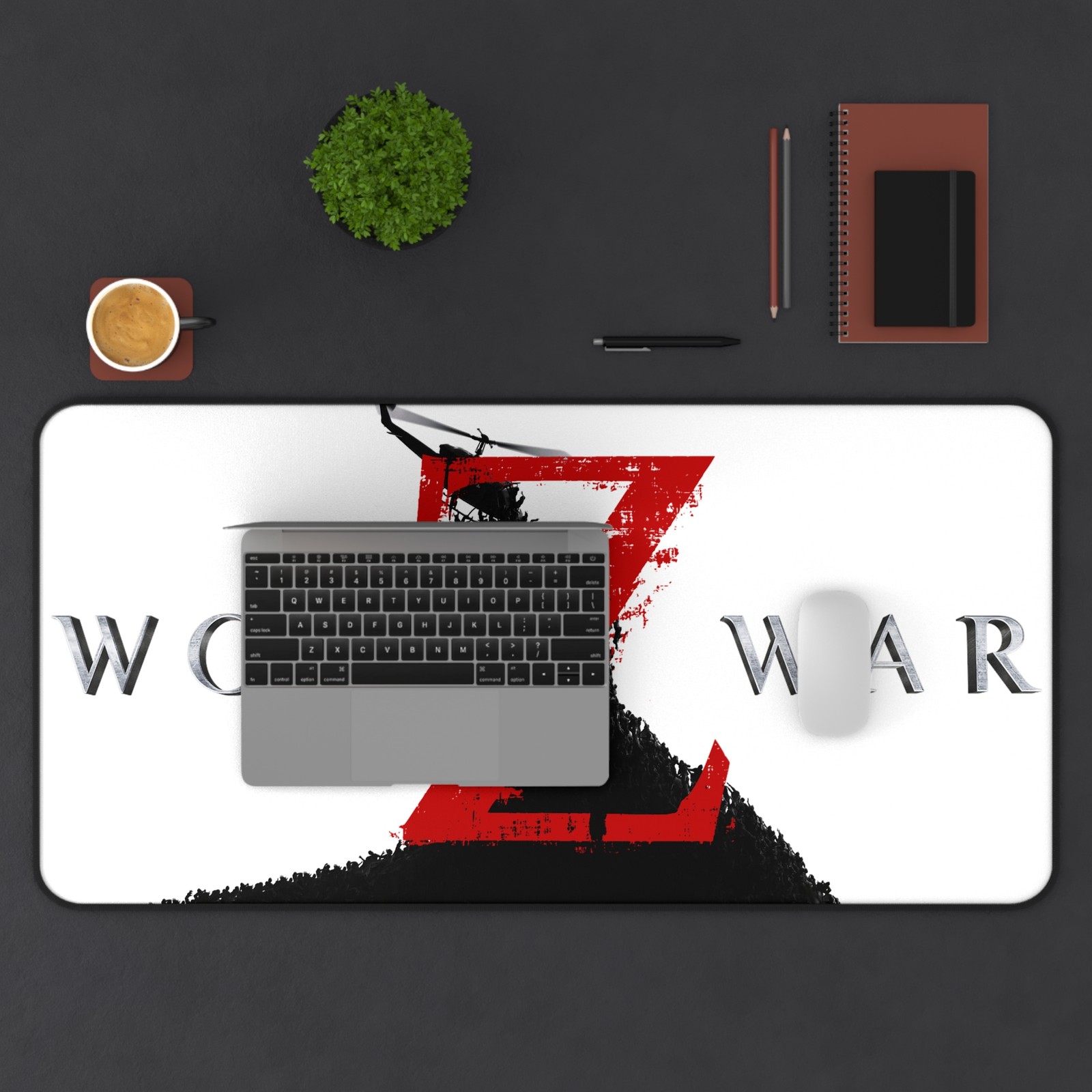 World War Z - Zombies Movie Lover Fan Art - Desk Mat Gaming Mouse Pad