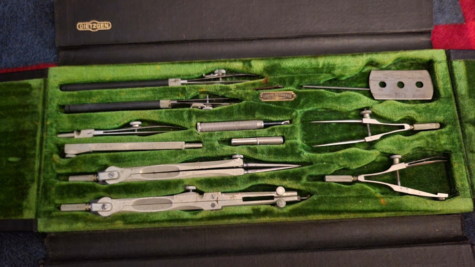 Antique Eugene DIETZGEN Co DRAFTING SET as found see photos