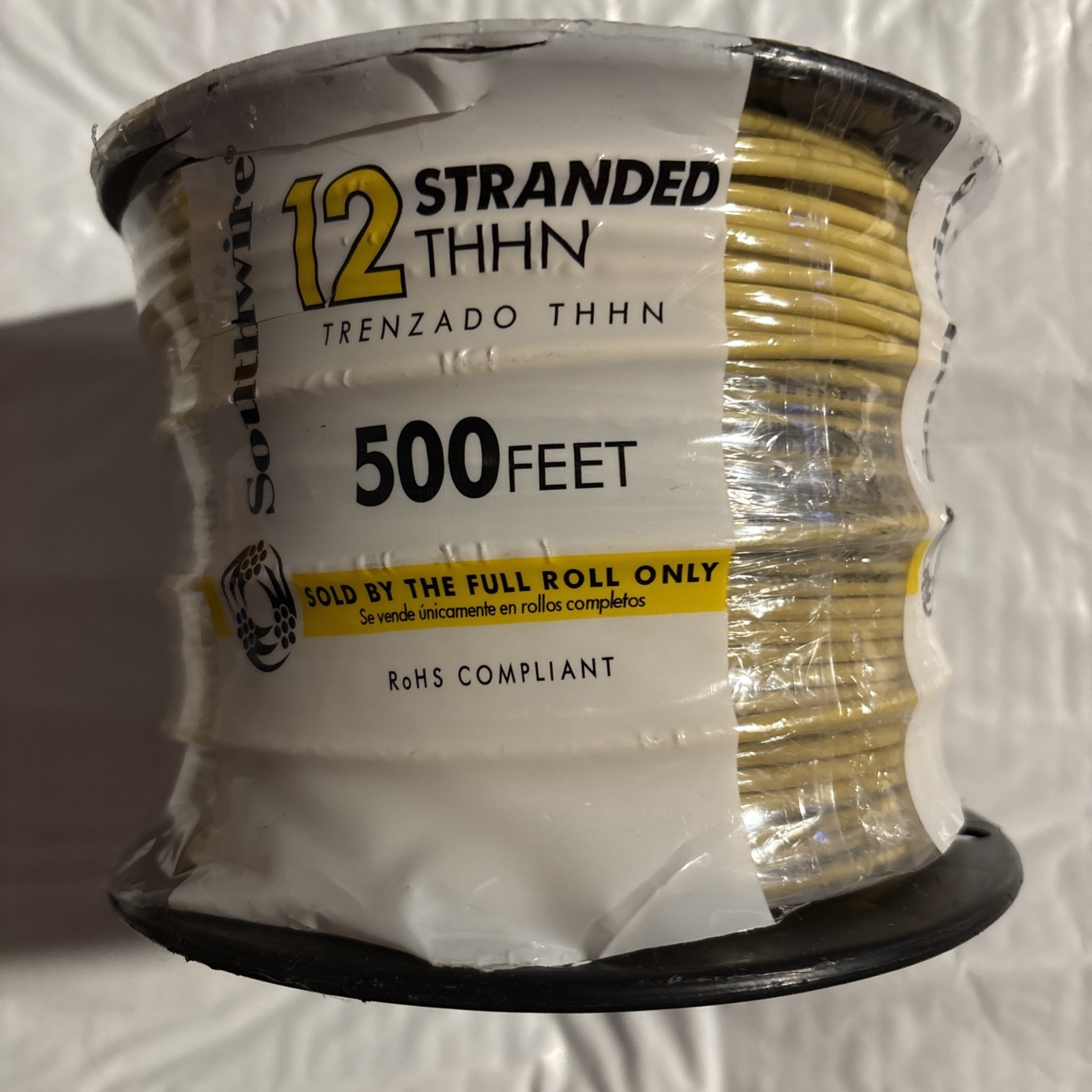 500 Feet 12 Stranded Copper THHN Wire (Yellow)