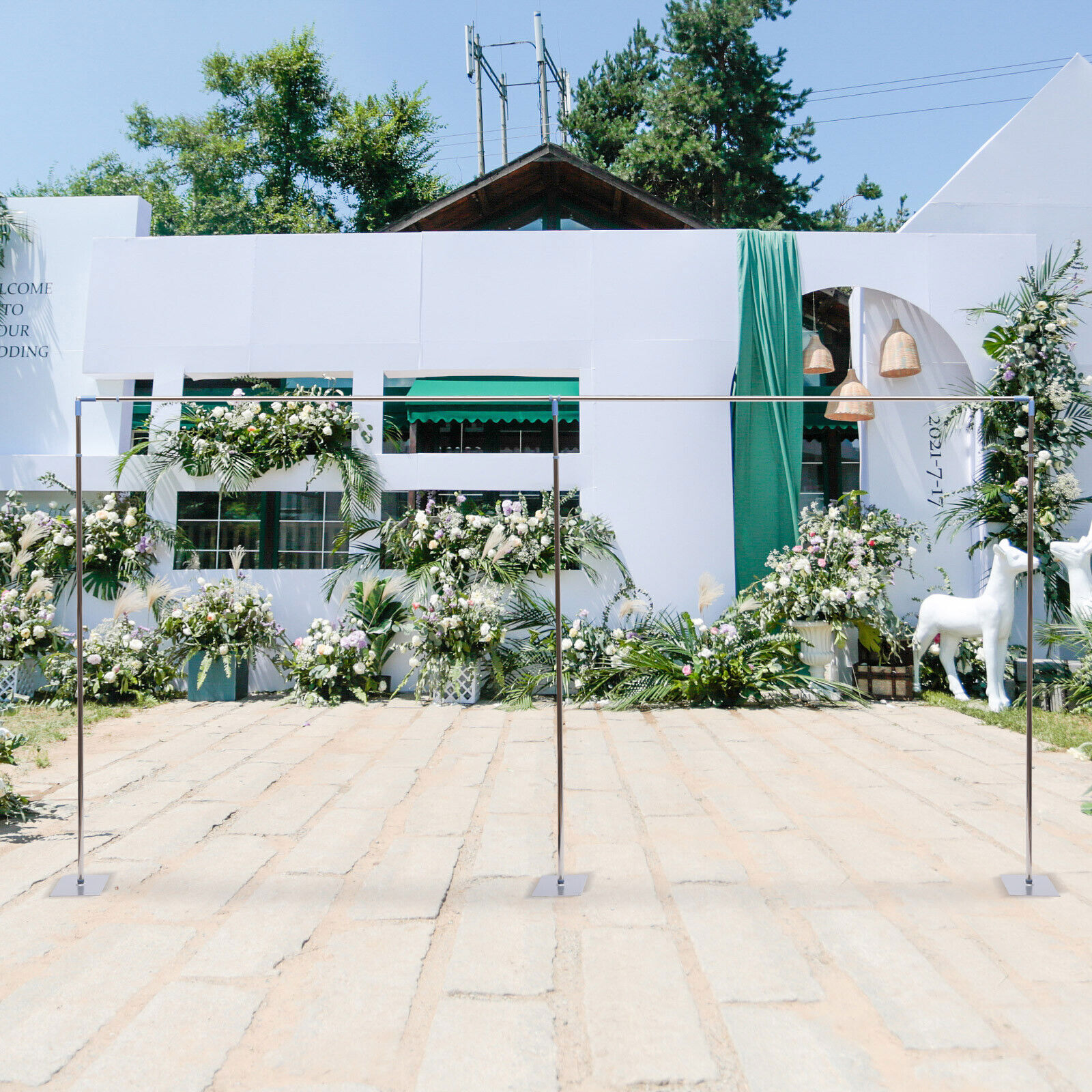 3x3m/3x6m Telescopic Heavy Duty Pipe and Drape Kit Wedding Backdrop Stand SALE