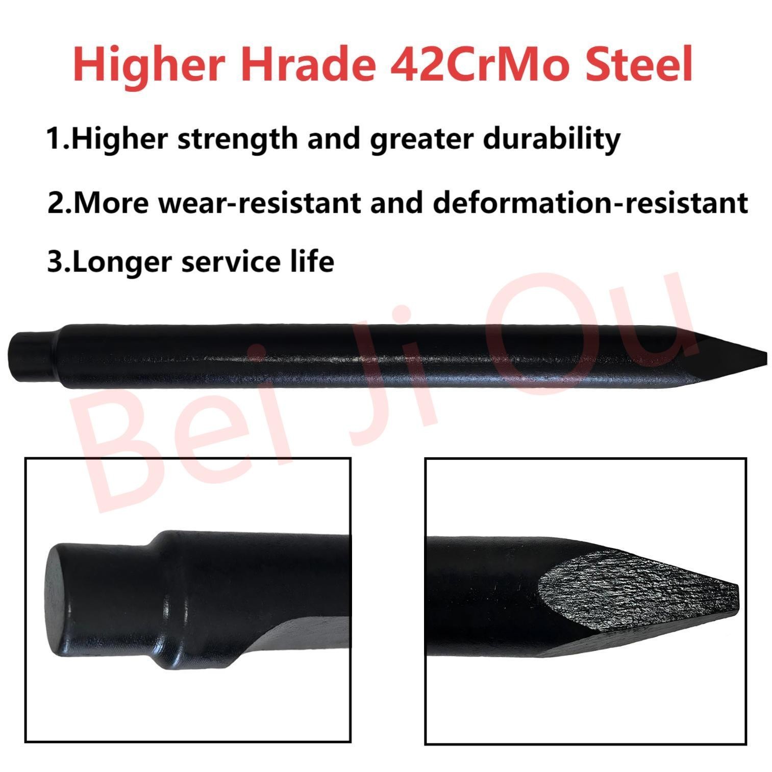 Breaker Bit Chisel Point Hydraulic Jack Hammer for 0.8T-2T Breaker Hammer.3