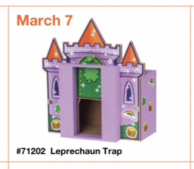 Home Depot Leprechaun Trap Kids Workshop Kit Pin Included March 2026 NEW!