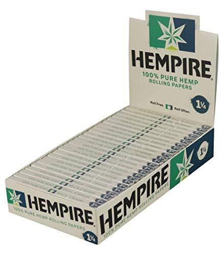Hempire Rolling Papers 1 1/4 Pure Hemp 1.25 Cigarette Paper (Box of 24 Booklets)