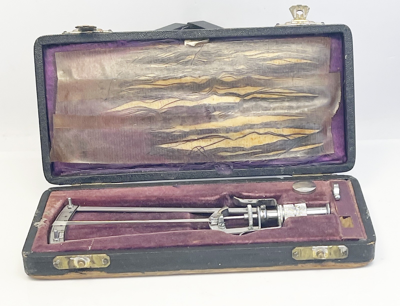 Antique Professor Schiotz Tonometer Traoular Pressure Optometrist Tool w/ Case