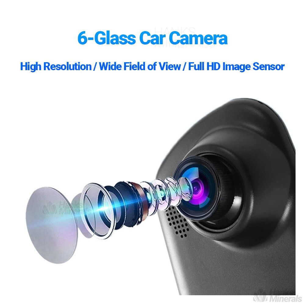 Rearview Mirror Dash Cam 1080P HD DVR Dual Camera Car Front Rear Video Recorder