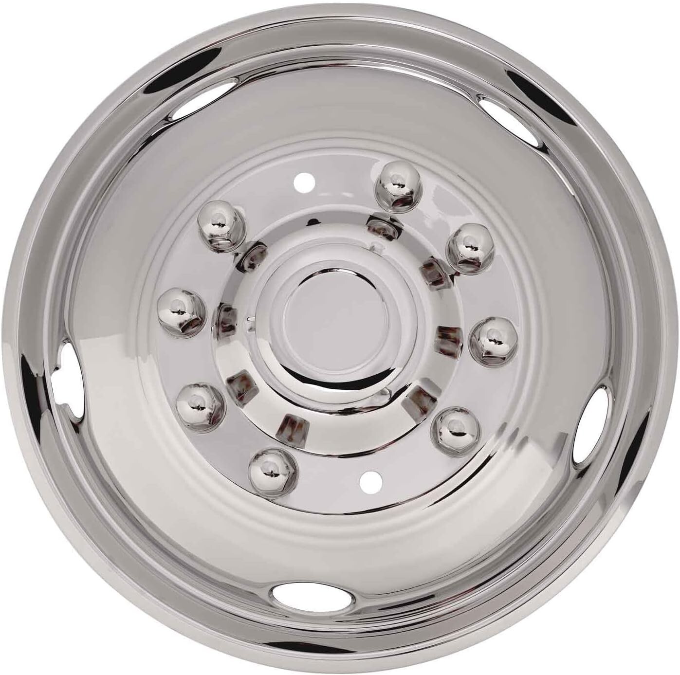 2005-2021 Ford F450/F550 19.5" 10 Lug Dually Wheel Simulators Stainless Steel
