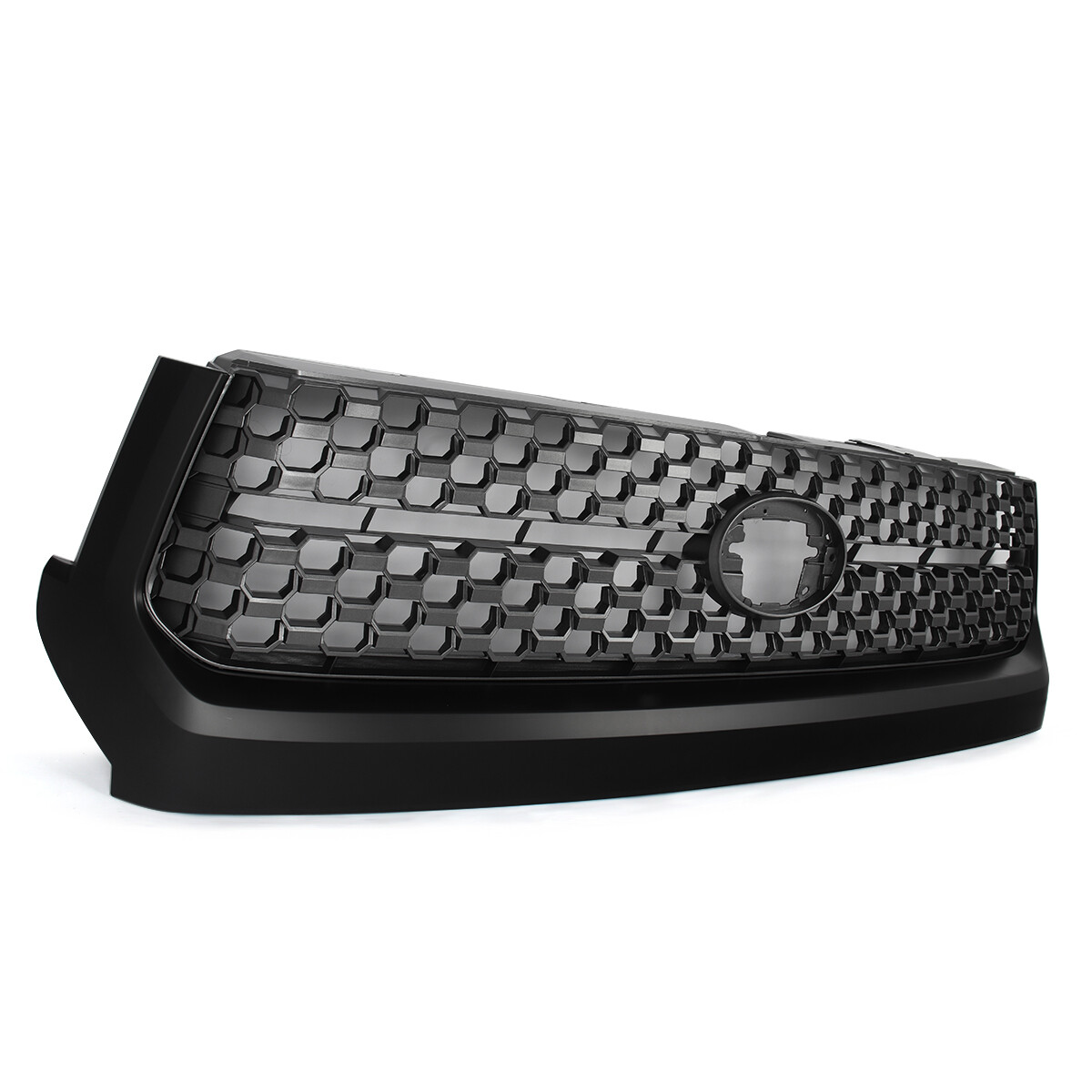 For 2014-2021 Toyota Tundra Matte Black Front Grille & Hood Bulge Molding Set