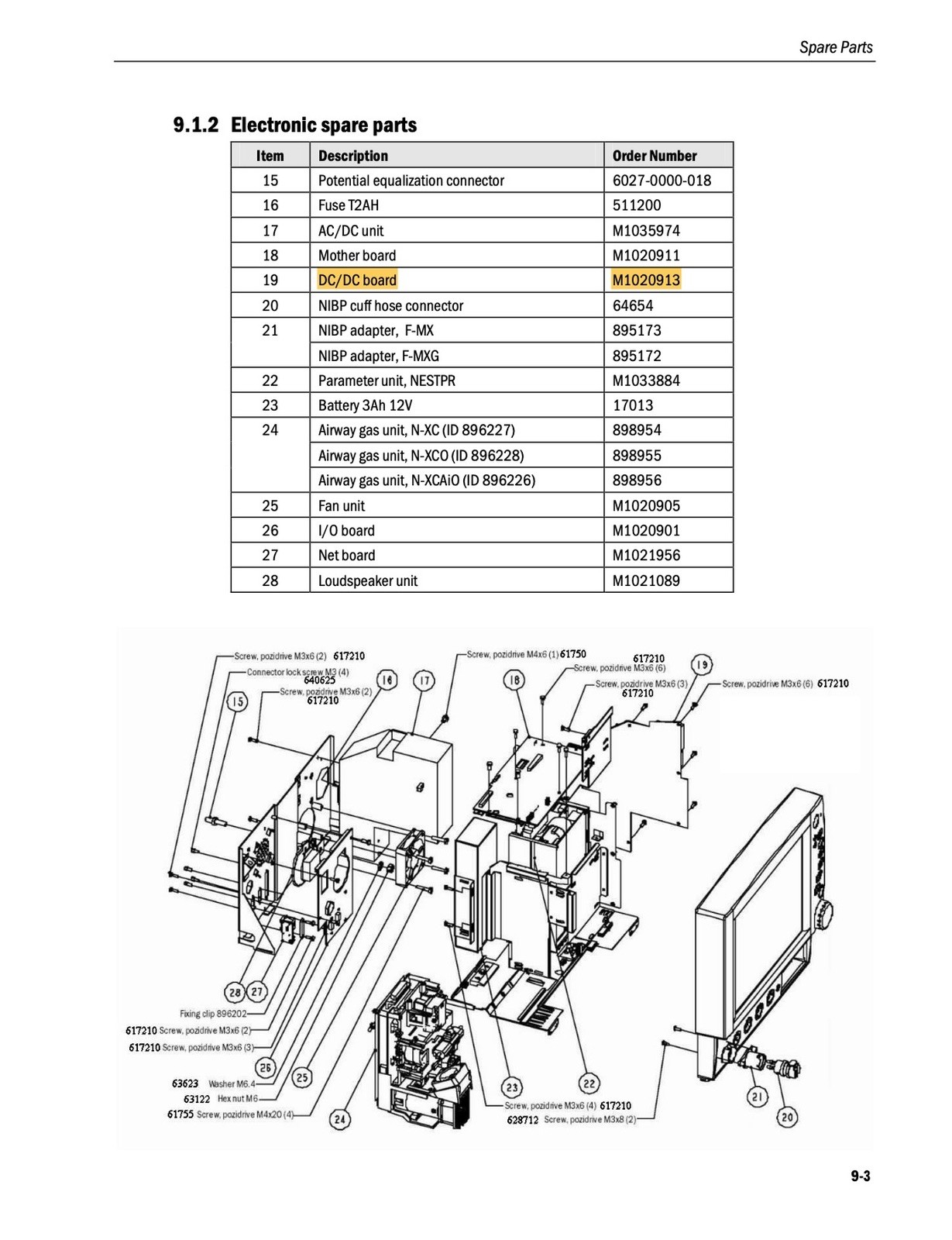 GE Datex-Ohmeda Cardiocap 5 DC/DC Board M1020913