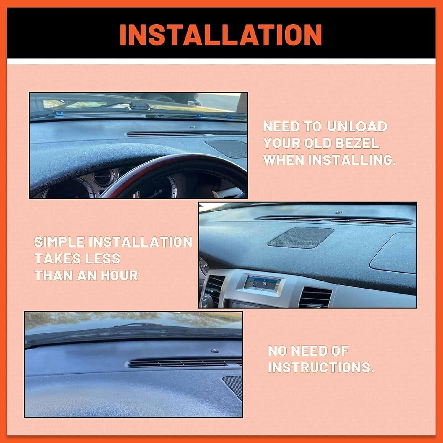 Molded Front Dash Compatible W/ 2007-2013 Cadillac Escalade Avalanche/Silverado