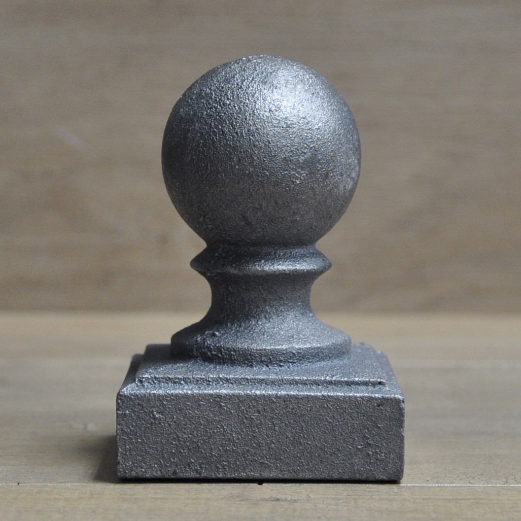 Cast iron Ball Fence Finial Square Topper Post Caps - For 2 x 2" Posts