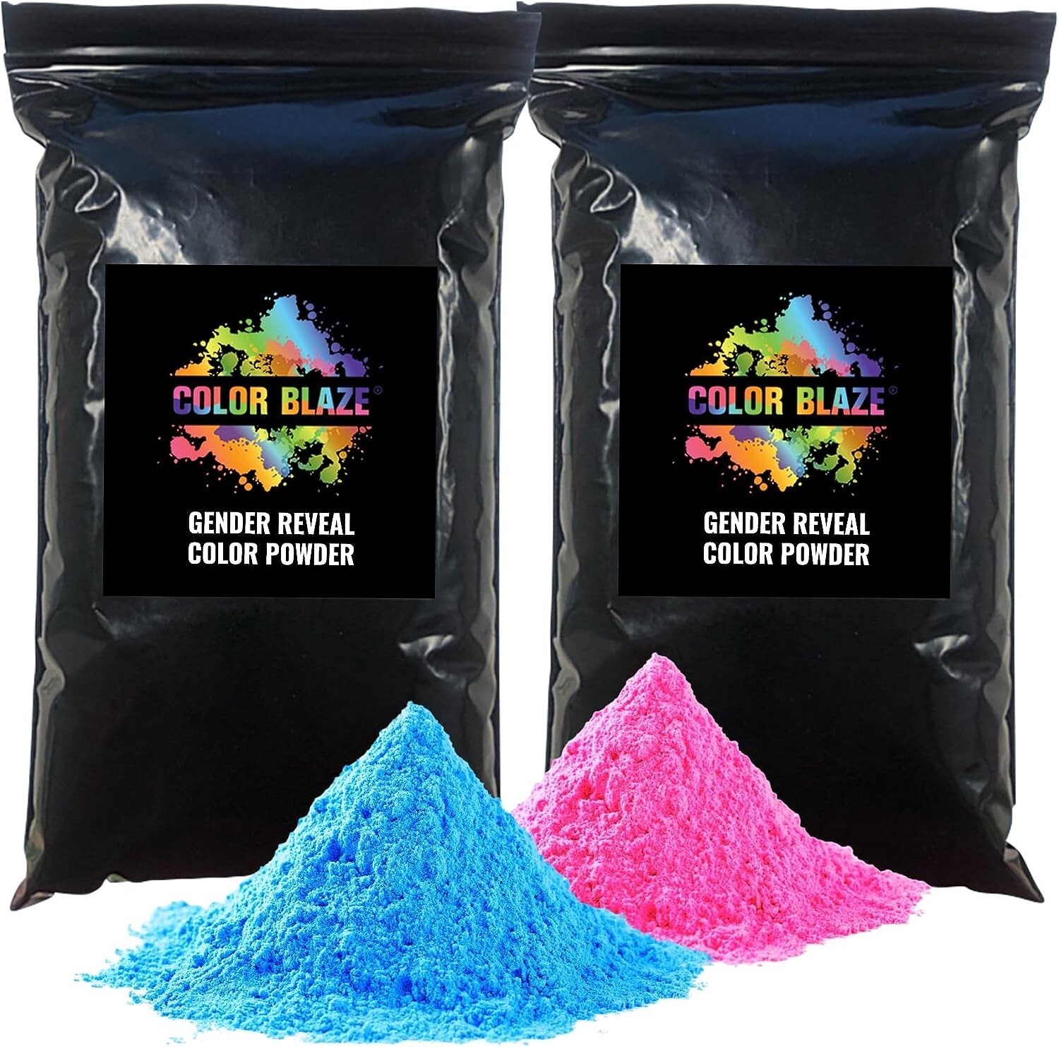 Color Blaze - Blackout Out Color Powder 1lb Pink & 1lb Blue - Baby Gender Reveal