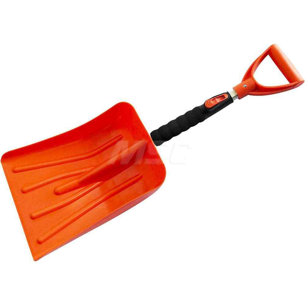 PRO SOURCE Collapsible Snow Shovel: D-Grip Handle, Safety Orange Color