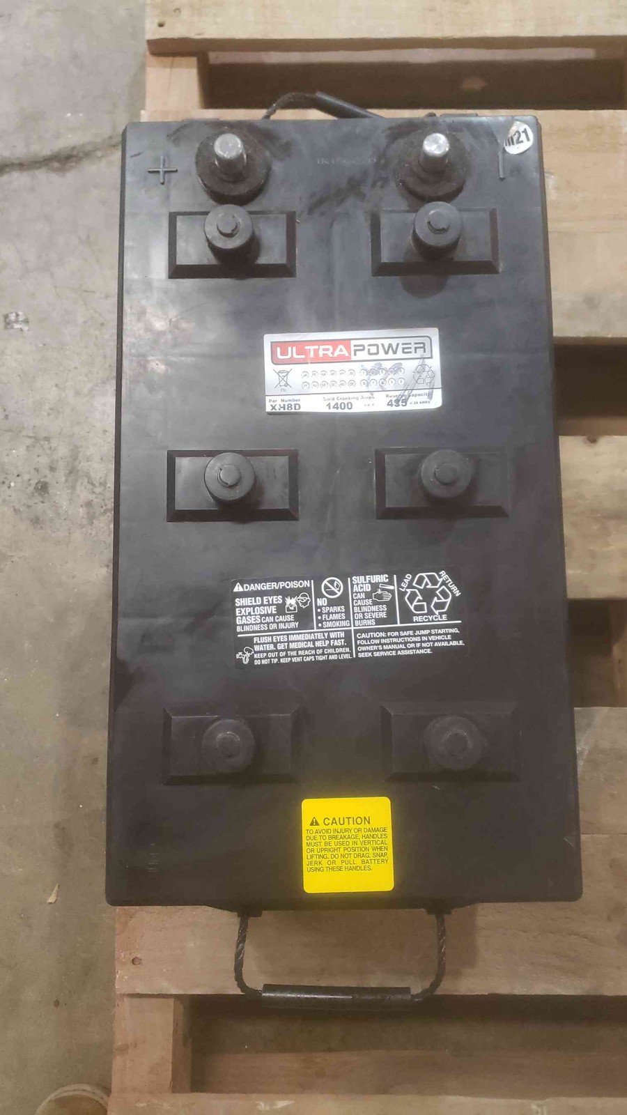 ULTRAPOWER XH8D 12V 1400 CCA Maintenance-Free Heavy Duty Battery (SKU: 110807)