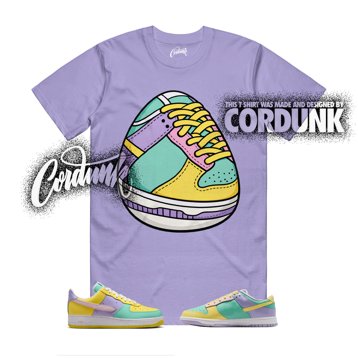 Dunk Easter Air Force 1 Emerald Yellow Hydrangeas Pink Foam Shirt Match EGG