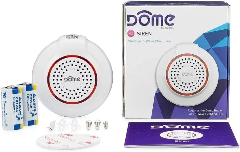 Dome Home Automation Wireless Z-Wave Battery-Powered Security White DMS01