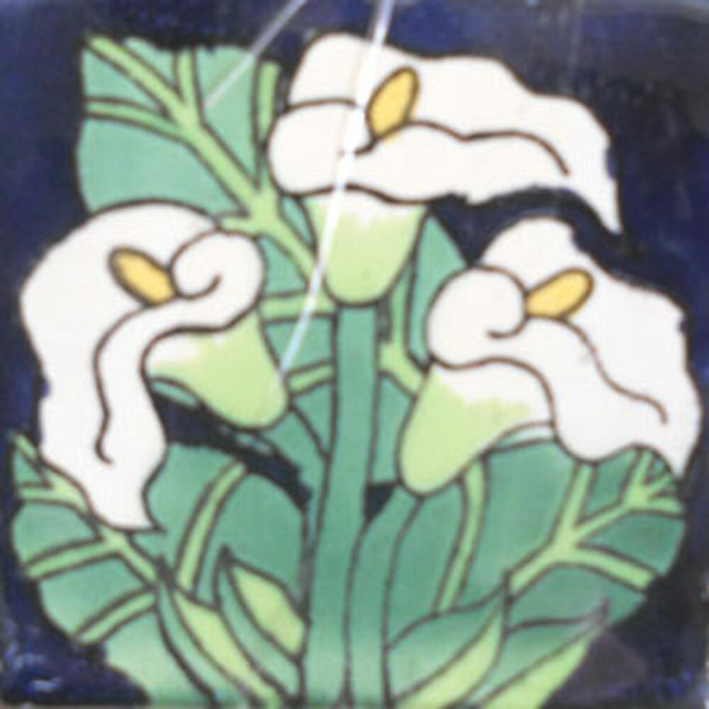 #C092) Mexican Tile sample Ceramic Handmade 4x4 inch, GET MANY AS YOU NEED !!