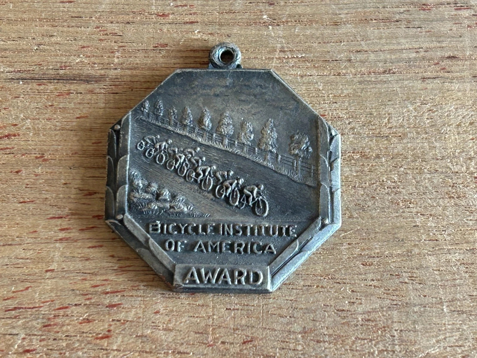 Bicycle Institute Of America Award FOB Medal Pendant Vintage Antique Bike Racing