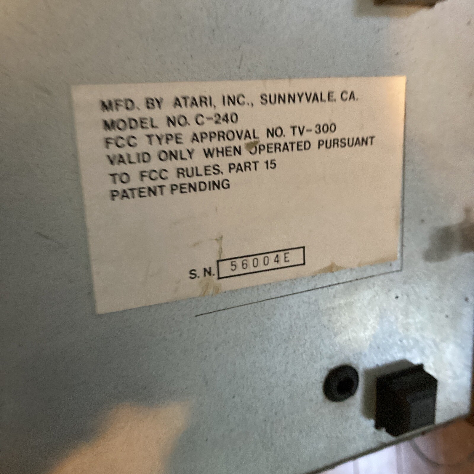 ATARI Video Music Model C-240 Electronic Music Visualizer Works