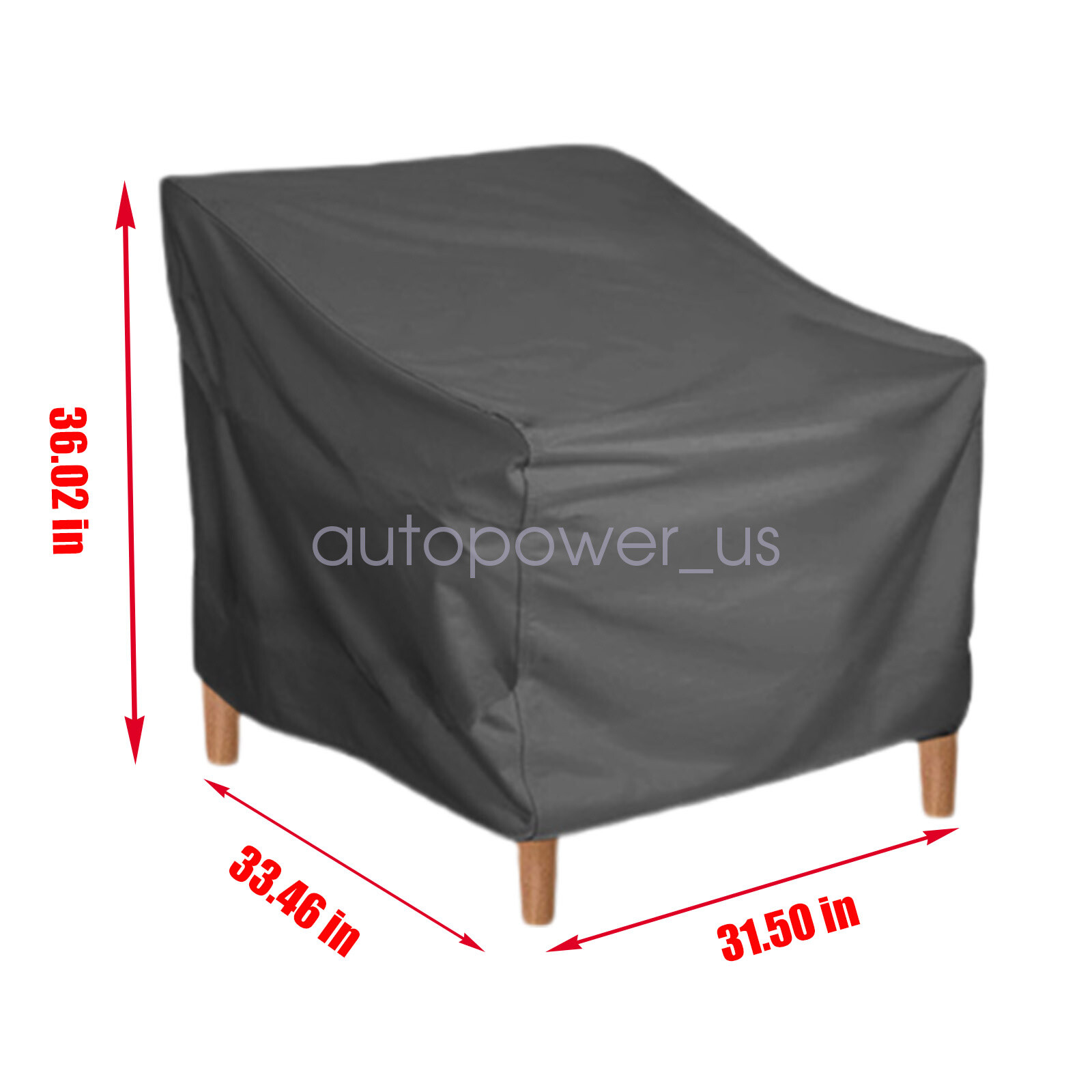 Patio Chair Cover Outdoor Garden Lawn Furniture sun Waterproof Protector Black