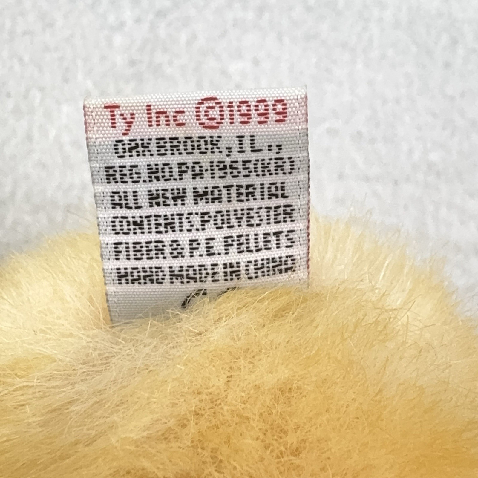 Vtg Ty 1999 Retired Plush Teddy Bear 14” Golden Stuffed Animal Toy Excellent