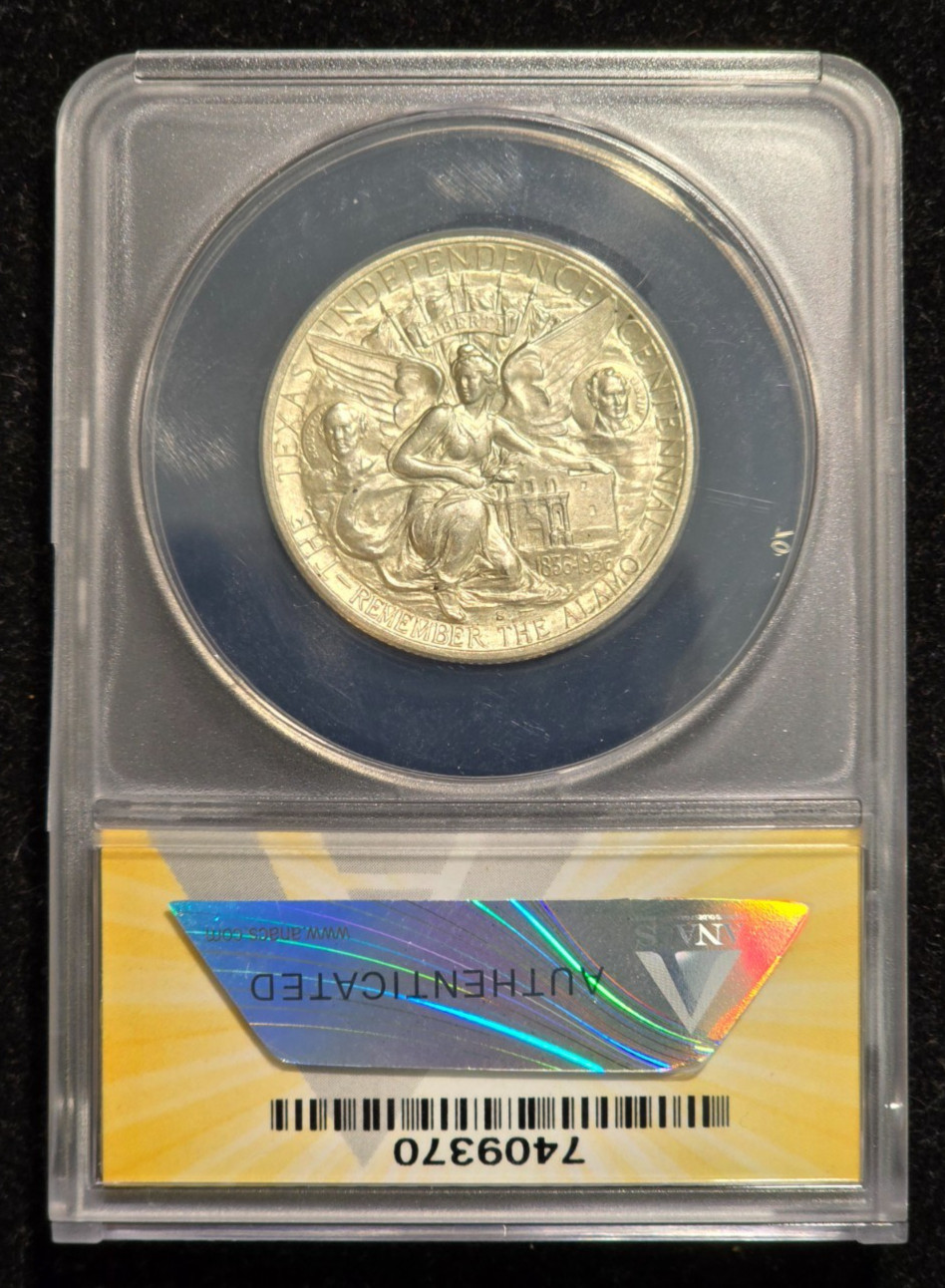 1935-S Texas Commemorative Half Dollar ANACS AU 55