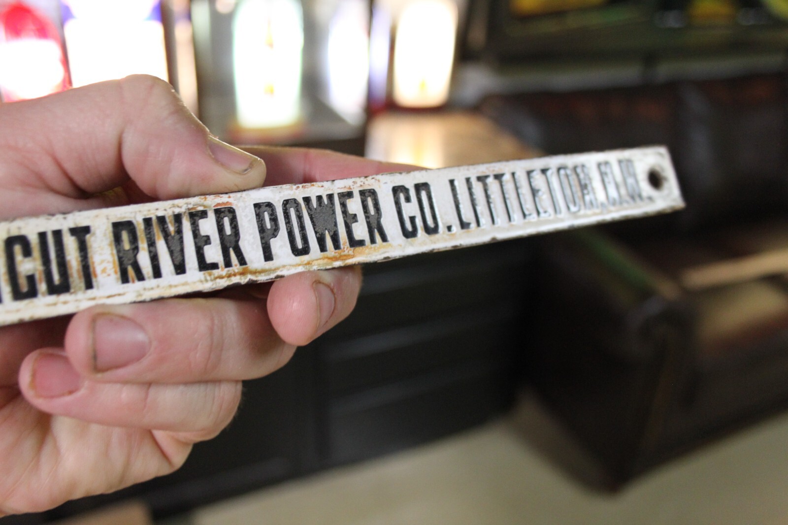 SCARCE 1920s CONNECTICUT RIVER POWER AND LIGHT COMPANY PORCELAIN SIGN REDDY GAS