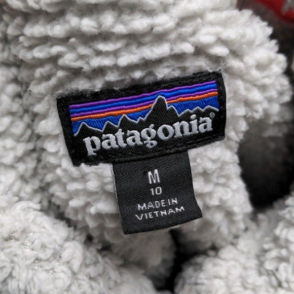 Patagonia Los Gatos Girls Gray Fleece Zip Up Vest Kids Size M