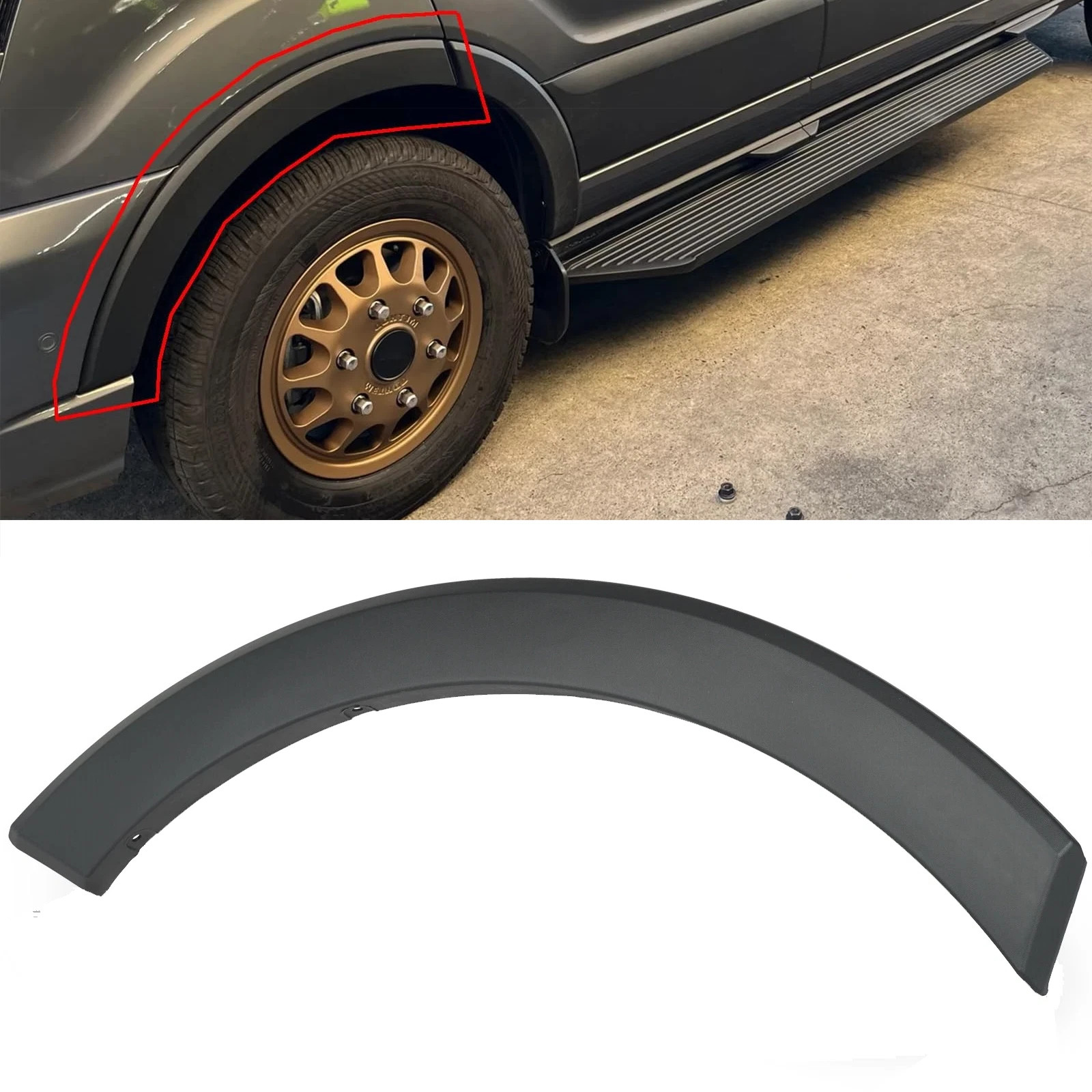 Front Wheel Arch Molding Flare Trim For Ford TRANSIT 150/250/350 HD 2015-24 2022