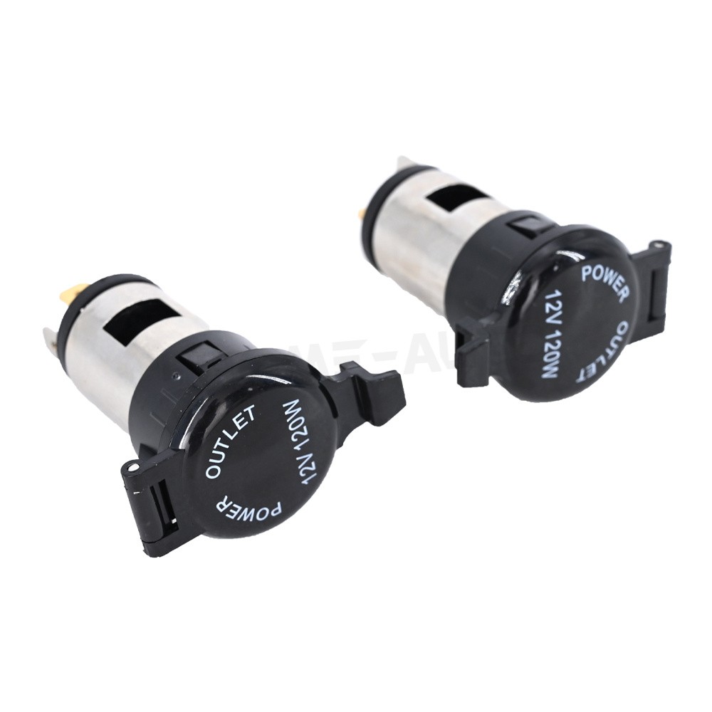 Pair DC 12V 120W Car Cigarette Lighter Female Power Outlet Socket Replacement