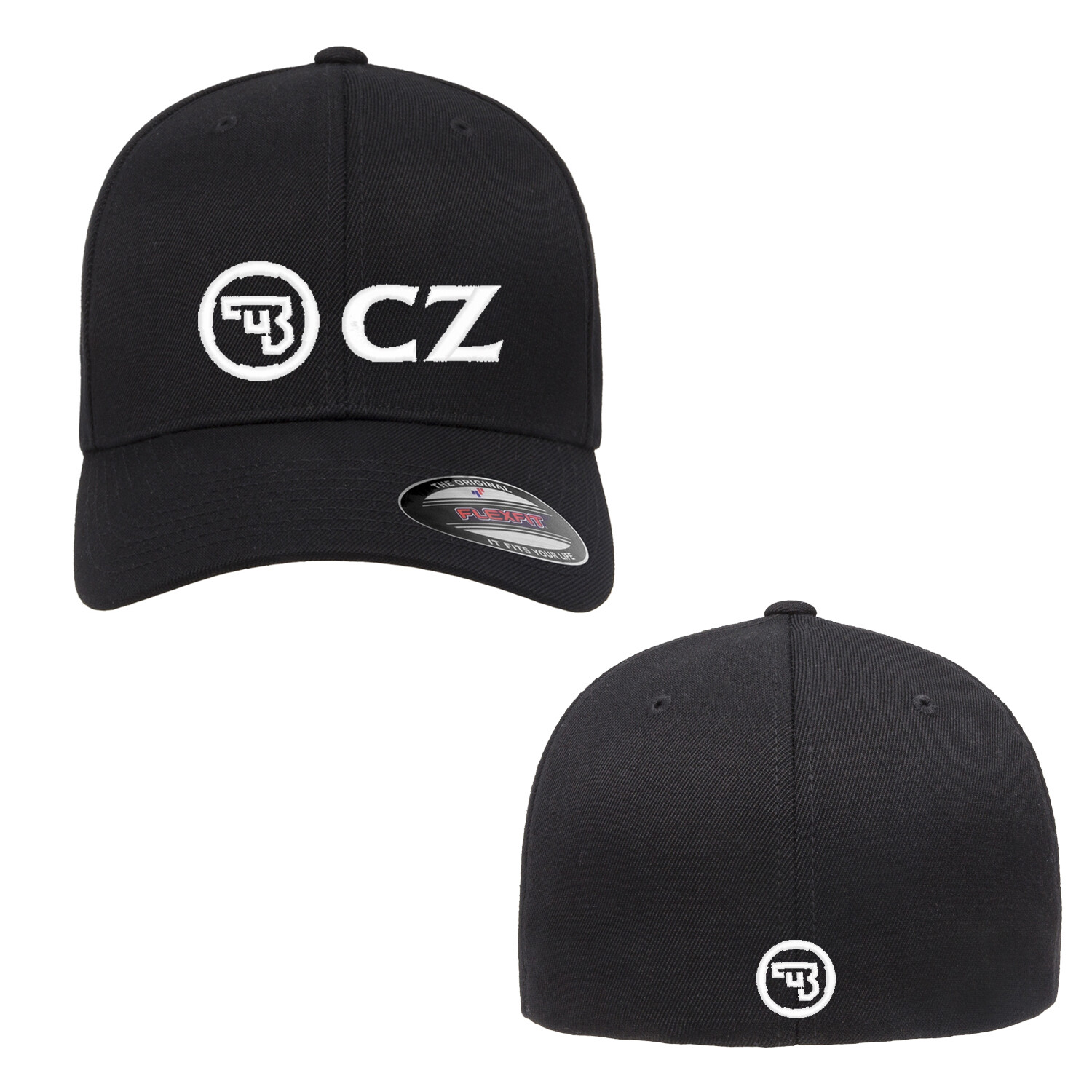 CZ Logo Embroidered Flexfit Hat Front and Back Stitch