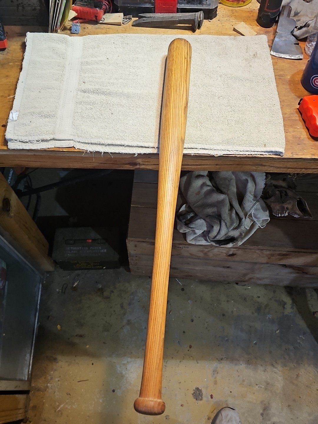 Vintage Warm Up Bat With Lead Weight 30-inch Wooden Training Baseball Bat