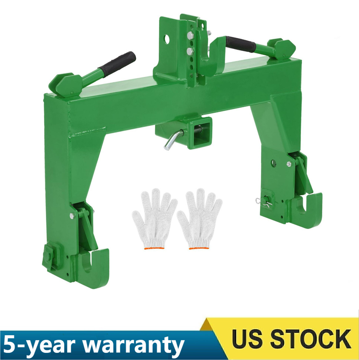 3 Point Quick Hitch for Category 1 & 2 Tractor 3000 Lbs w/ 2'' Receiver 5 Level