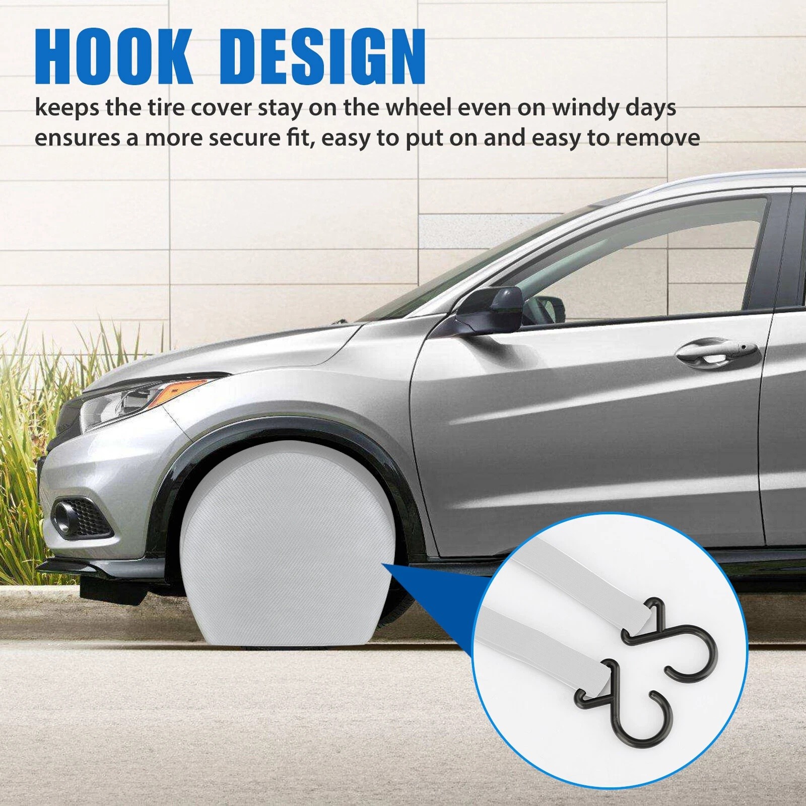 4PCS Tire Covers Waterproof Wheel Tyre RV Trailer Camper Sun Protector 27"-29"