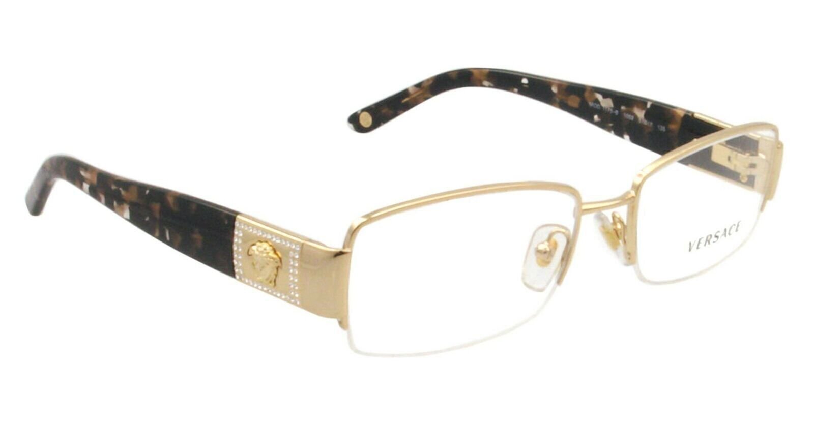 Versace Womens Gold Frame Eyeglasses 0VE1175B 1002 53 mm Diameter Lenses,