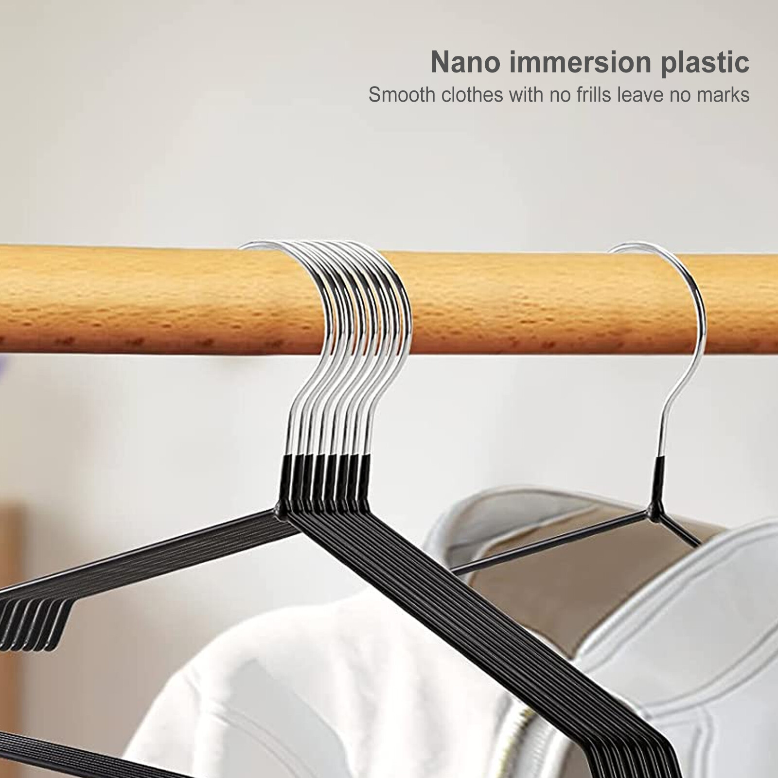 80 Black Heavy Duty Metal Wire Hangers 16" Strong Standard Coat & Clothes Hanger