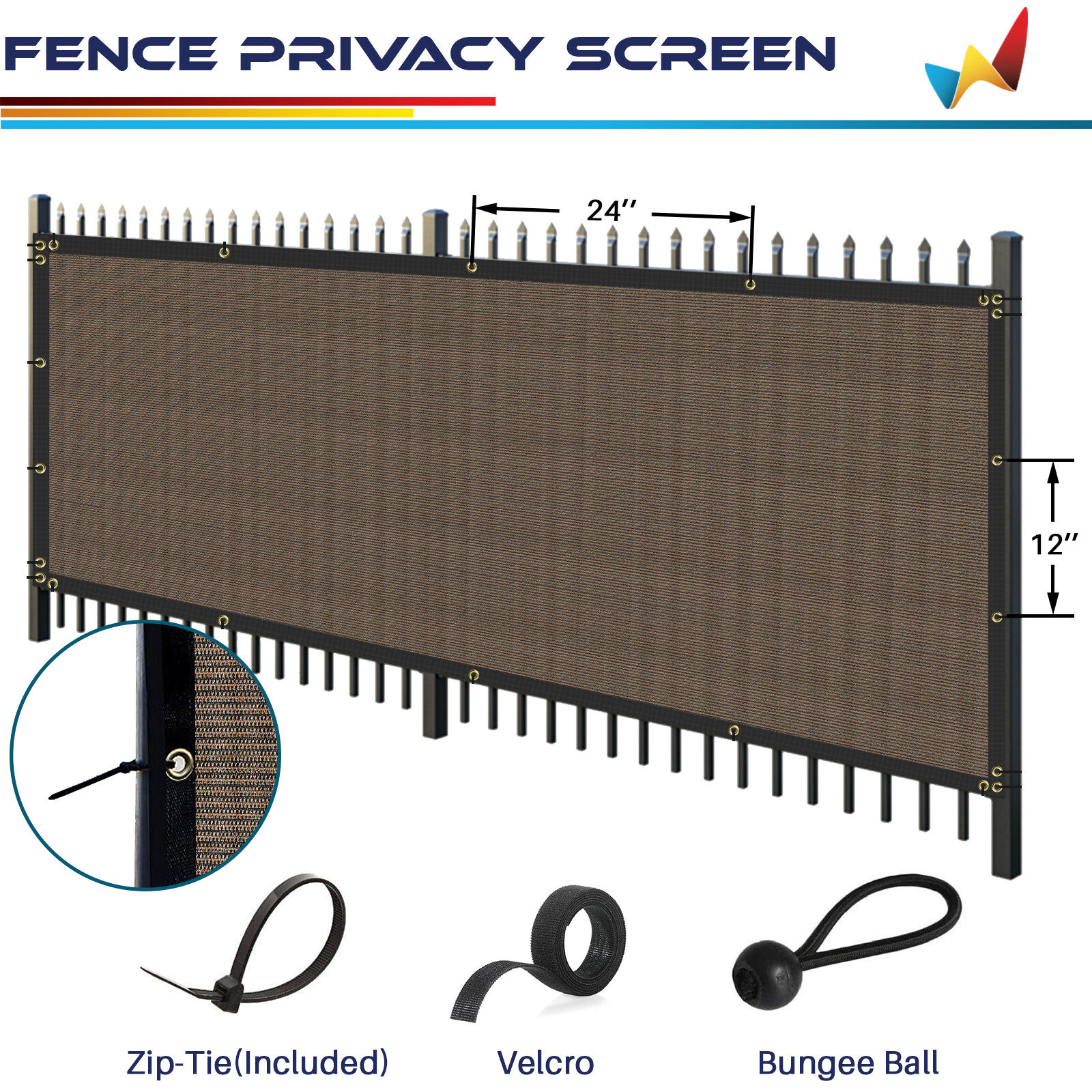 4' 5' 6' 8' tall Outdoor Fence Windscreen Privacy Screen Shade Cover Garden Pool