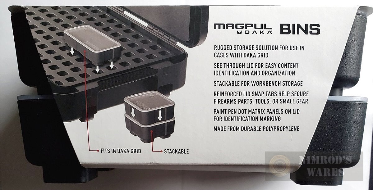 Magpul DAKA BINS 2x4 2x2 for DAKA Grid Panels Loose Parts Gear Ammo MAG1389-BLK