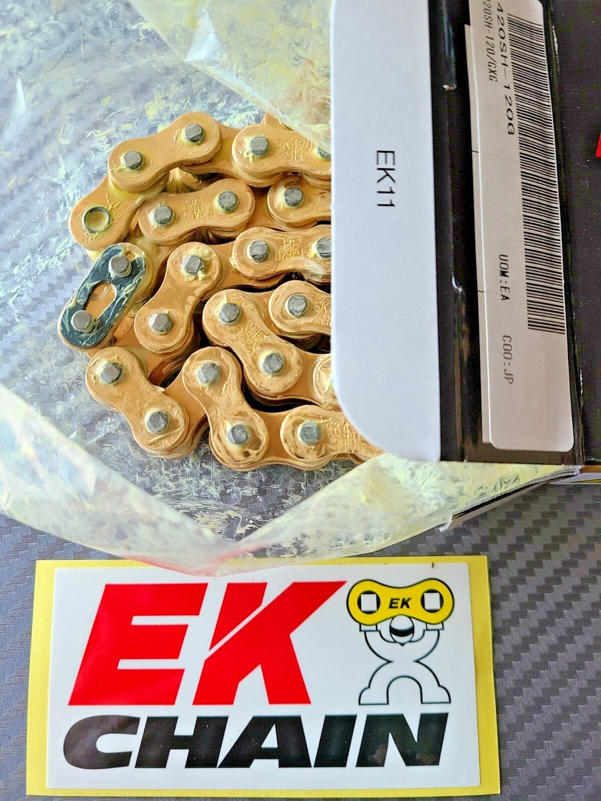EK GOLD Chain 428SHDR-132G Made in JAPAN CRF100+125 RM85 YZ85 KTM 85SX HUSQ 85TC