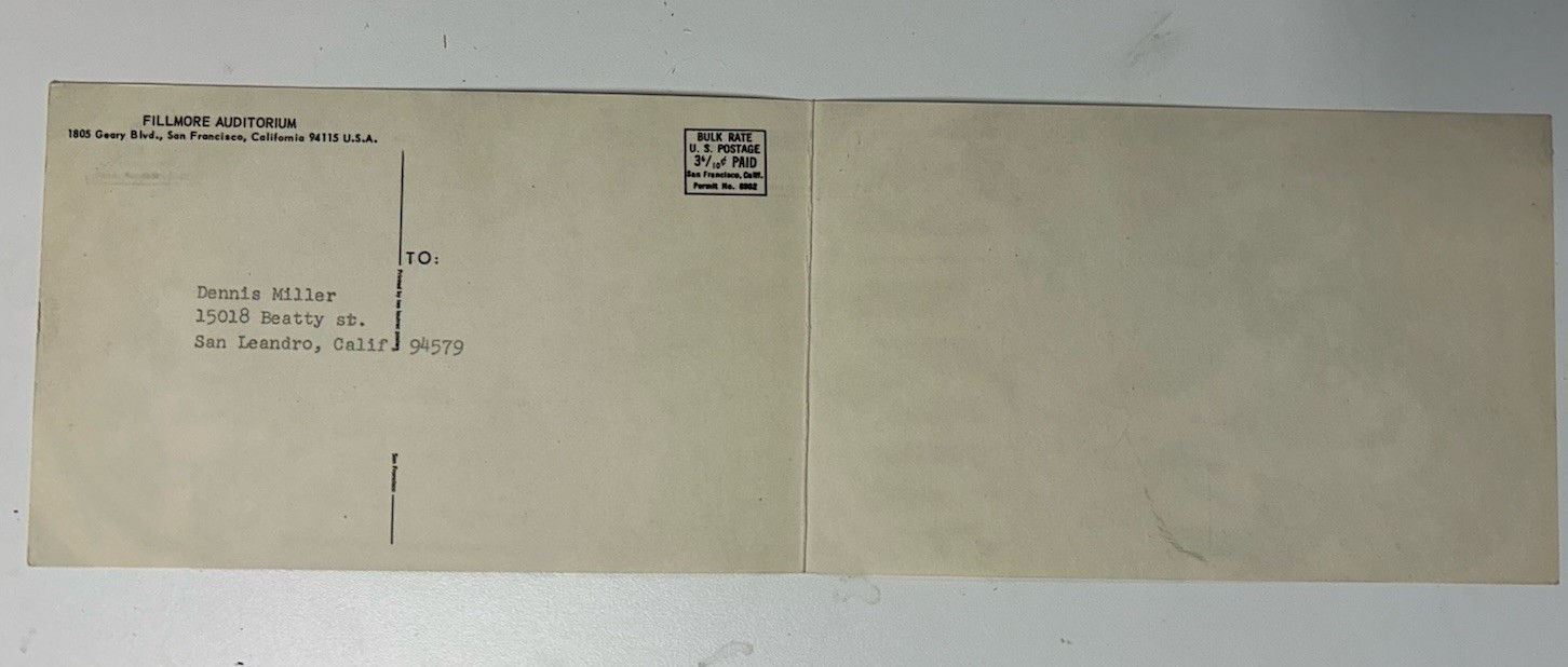 1968-FILLMORE-BG-113/114 DOUBLE POSTCARD-ERIC BURDON & ANIMALS/QMS/COUNTRY JOE